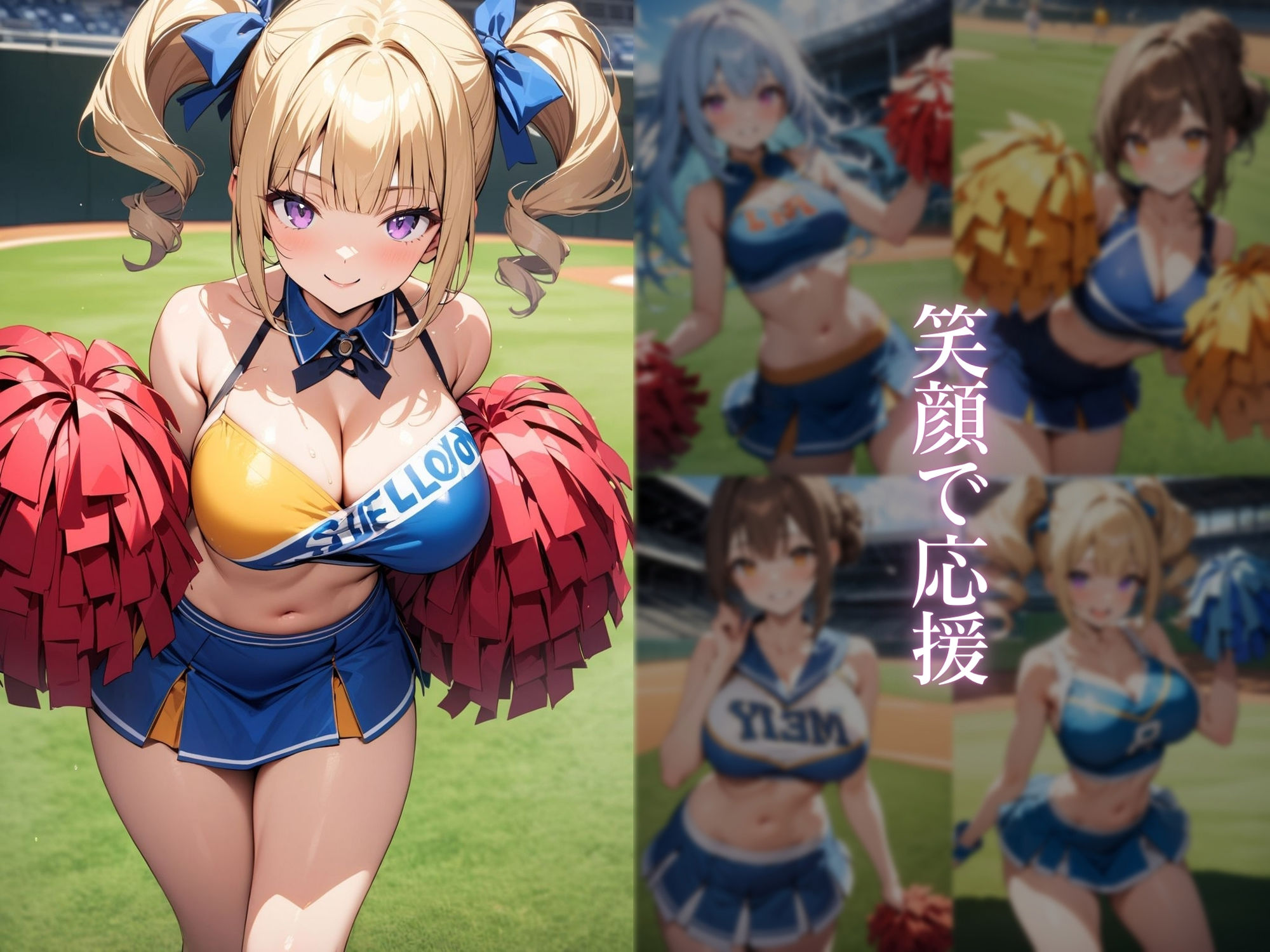 甲子園で応援が足りないJKチアガールを緊縛して観客の前で公開セックスした件 サンプル1ページ目