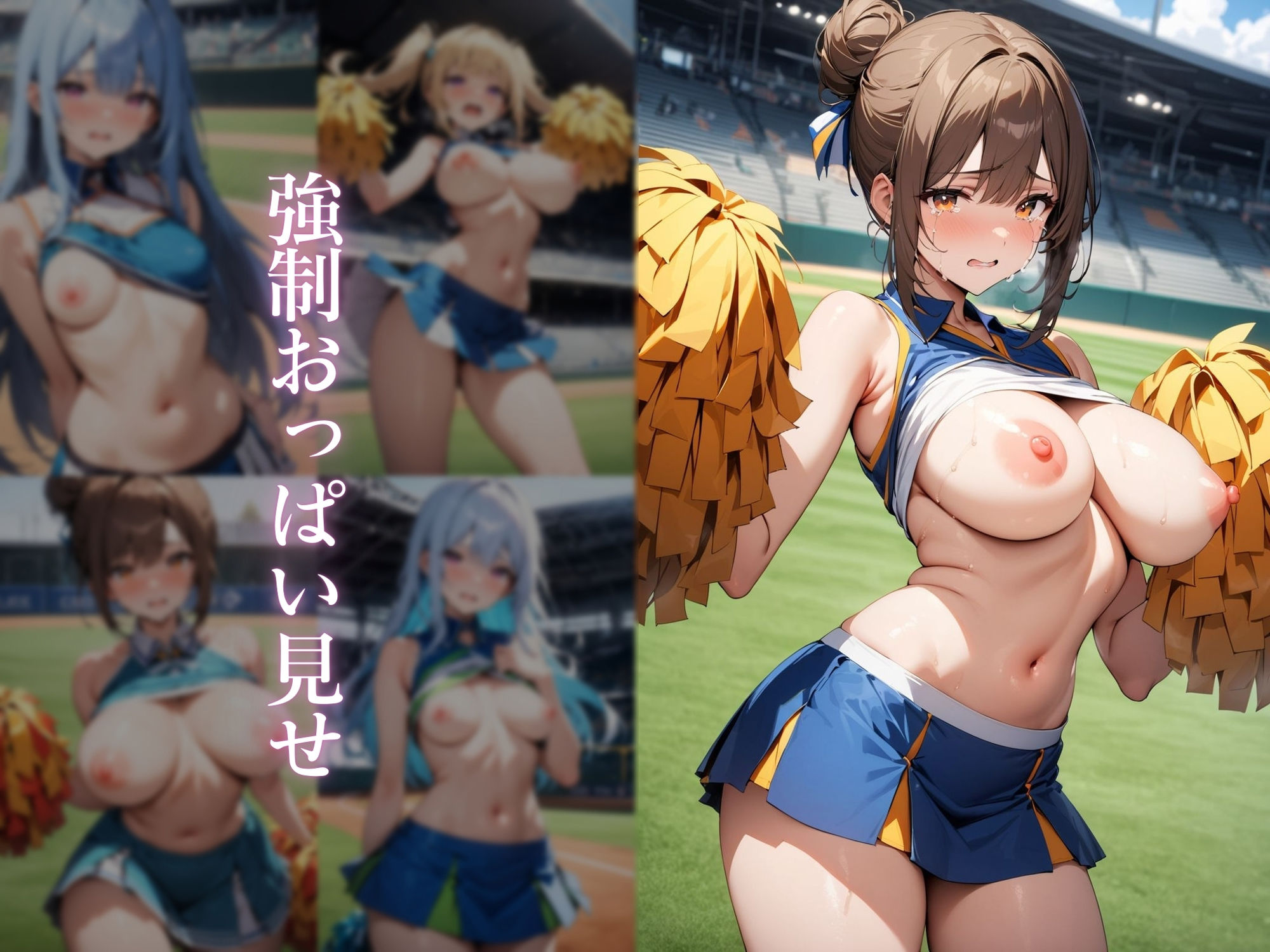 甲子園で応援が足りないJKチアガールを緊縛して観客の前で公開セックスした件 サンプル2ページ目