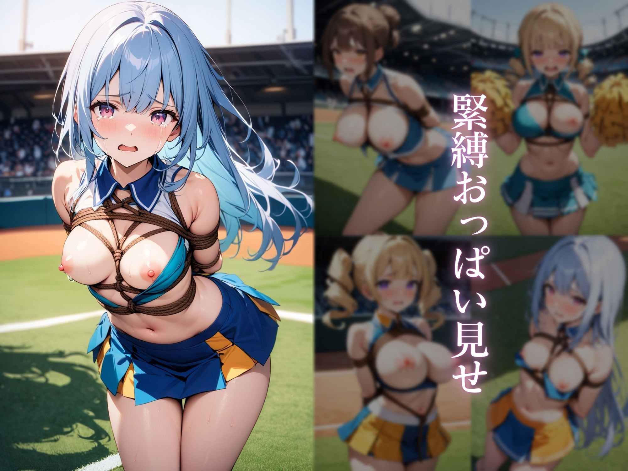 甲子園で応援が足りないJKチアガールを緊縛して観客の前で公開セックスした件 サンプル3ページ目