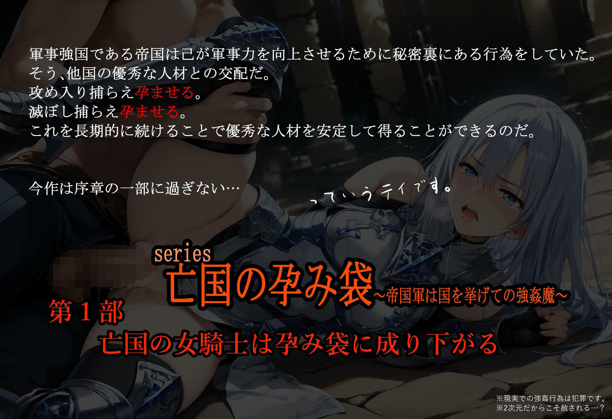 亡国の孕み袋 〜帝国軍は国を挙げての強●魔〜 第一部 亡国の女騎士は孕み袋に成り下がる サンプル1ページ目