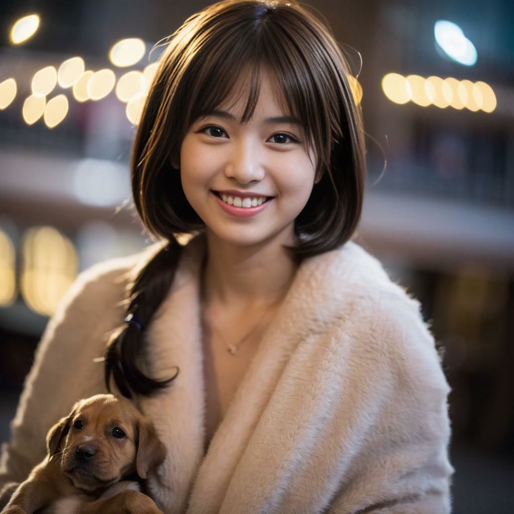 夜の街で:犬系女子との甘美なデートスナップ サンプル9ページ目