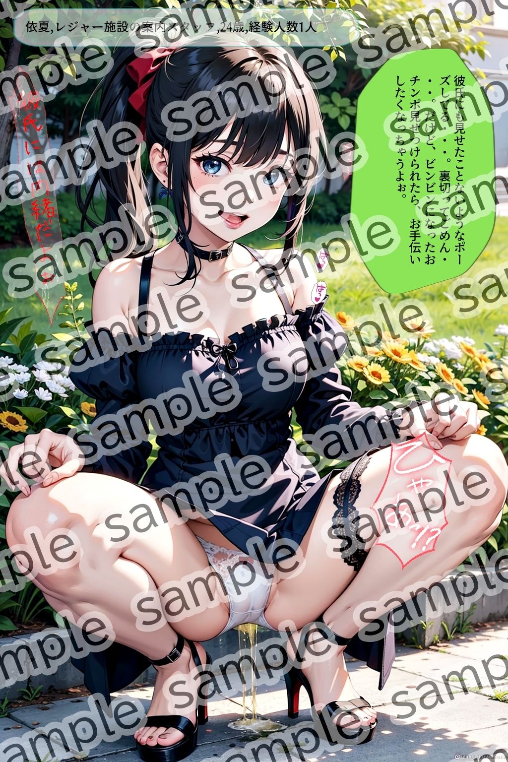 しゃがみ放尿美女【vol.4】 サンプル3ページ目