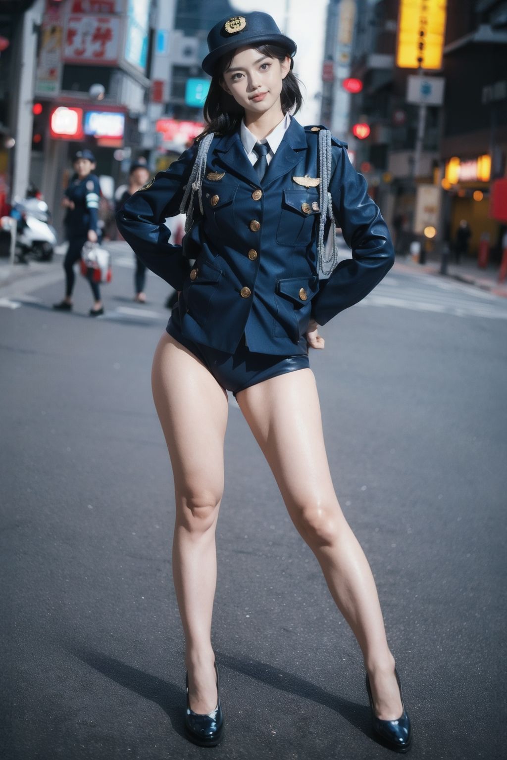 AI美女写真集 セクシーポリス交通課 サンプル1ページ目