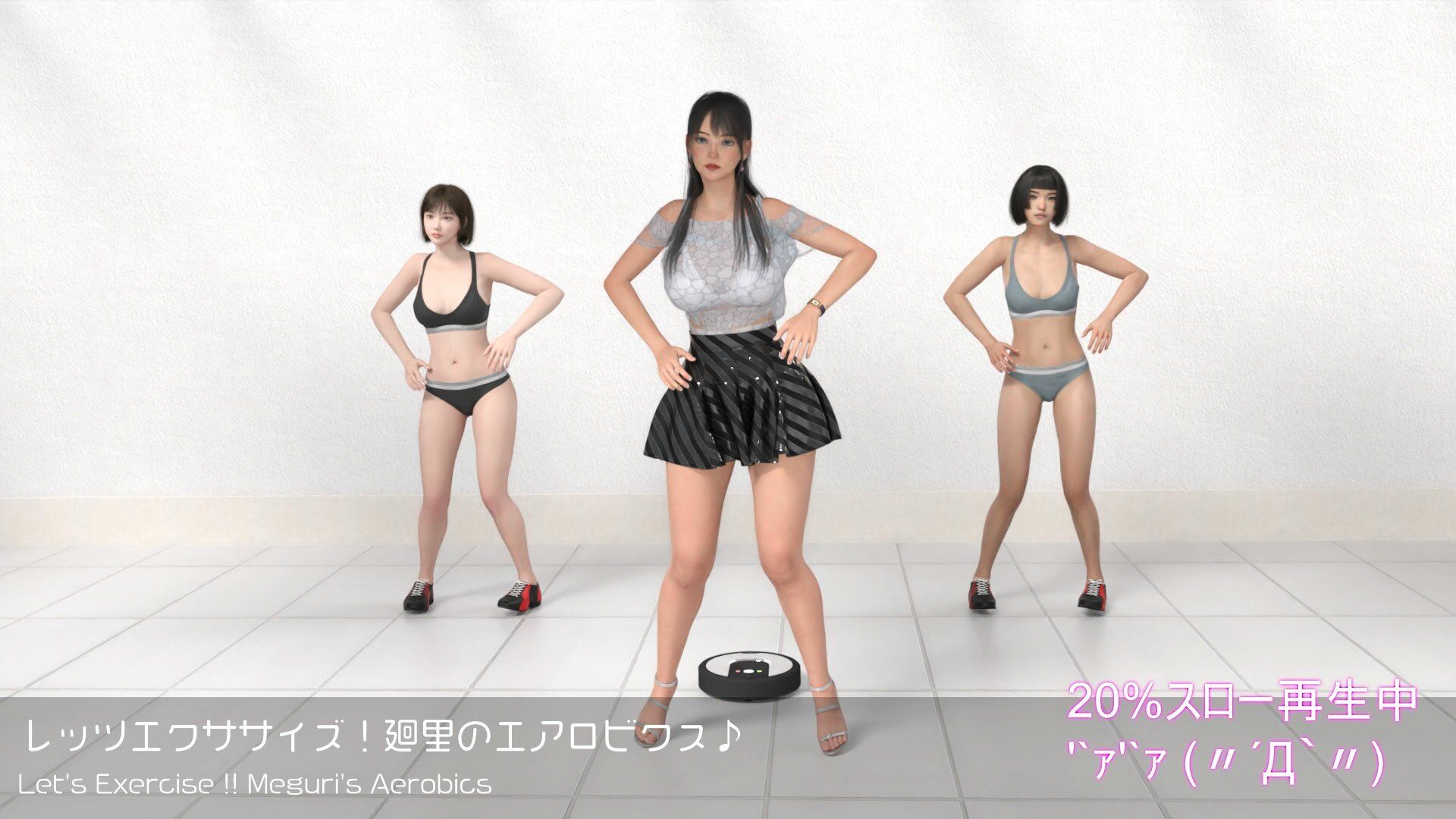 【△100】二階堂沙耶の変態ニュースジャパン＃017-J日本語版［台風接近！エアロビクスインストラクターが出社できずピンチヒッター！］ サンプル5ページ目