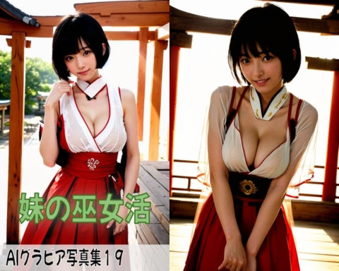 AIグラビア写真集19〜妹の巫女活〜 サンプル1ページ目