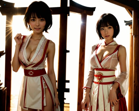 AIグラビア写真集19〜妹の巫女活〜 サンプル2ページ目