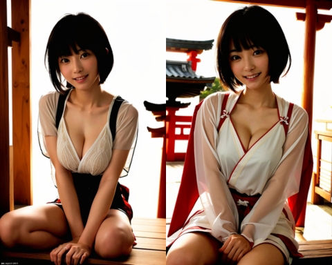 AIグラビア写真集19〜妹の巫女活〜 サンプル4ページ目