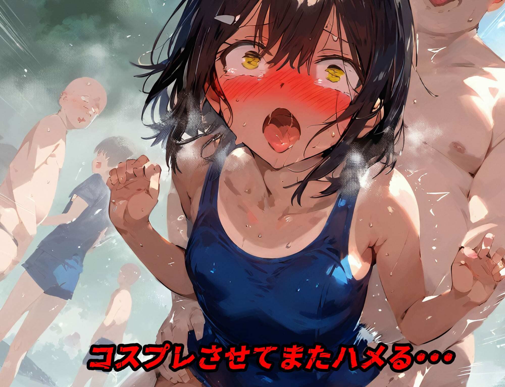 褐色系催●学園！真夏の汗だく日焼け跡女子と生セックス！【厳選CG集:230枚】 サンプル7ページ目