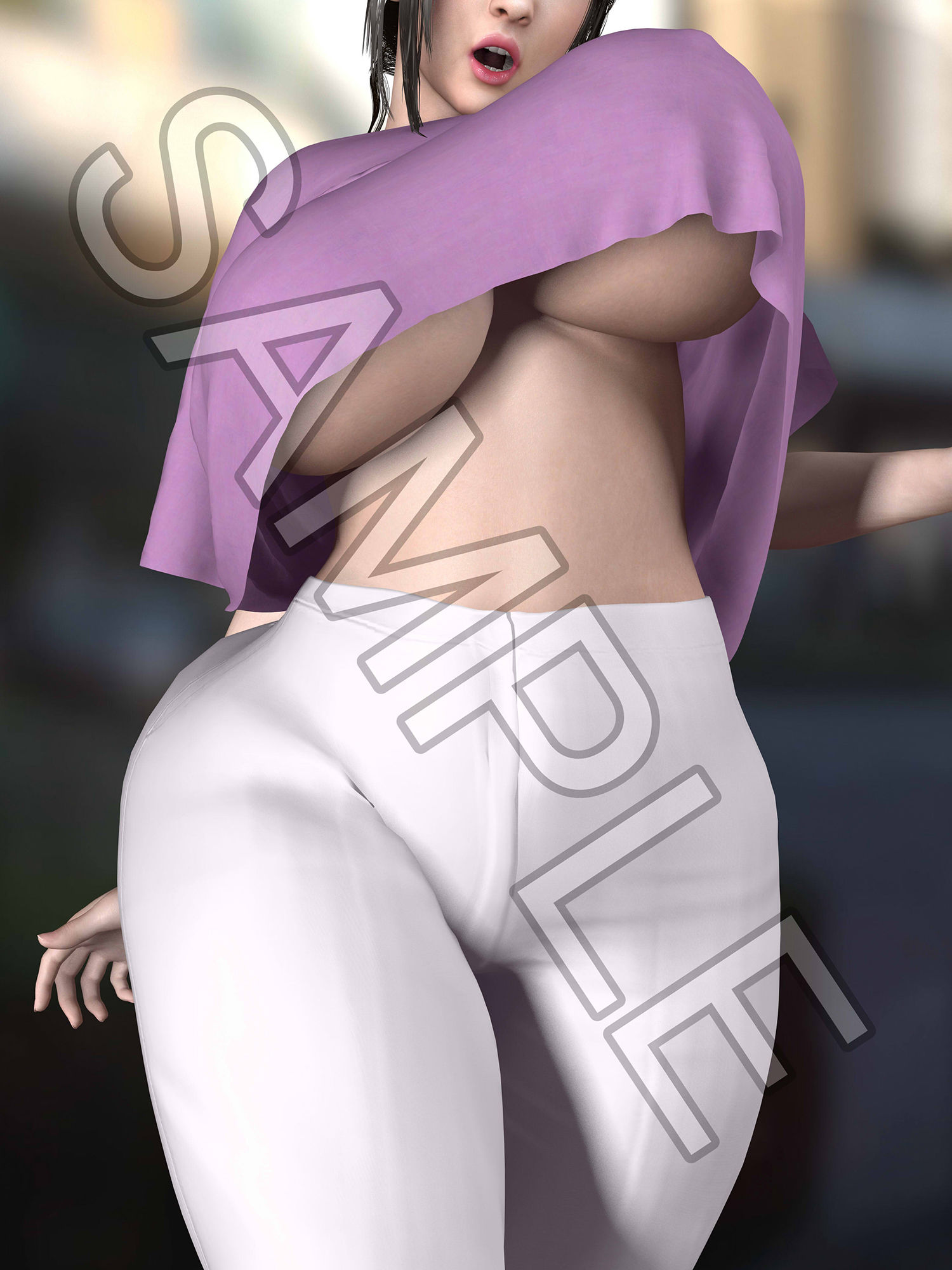 街撮り！ぷるるん着衣巨乳 サンプル1ページ目