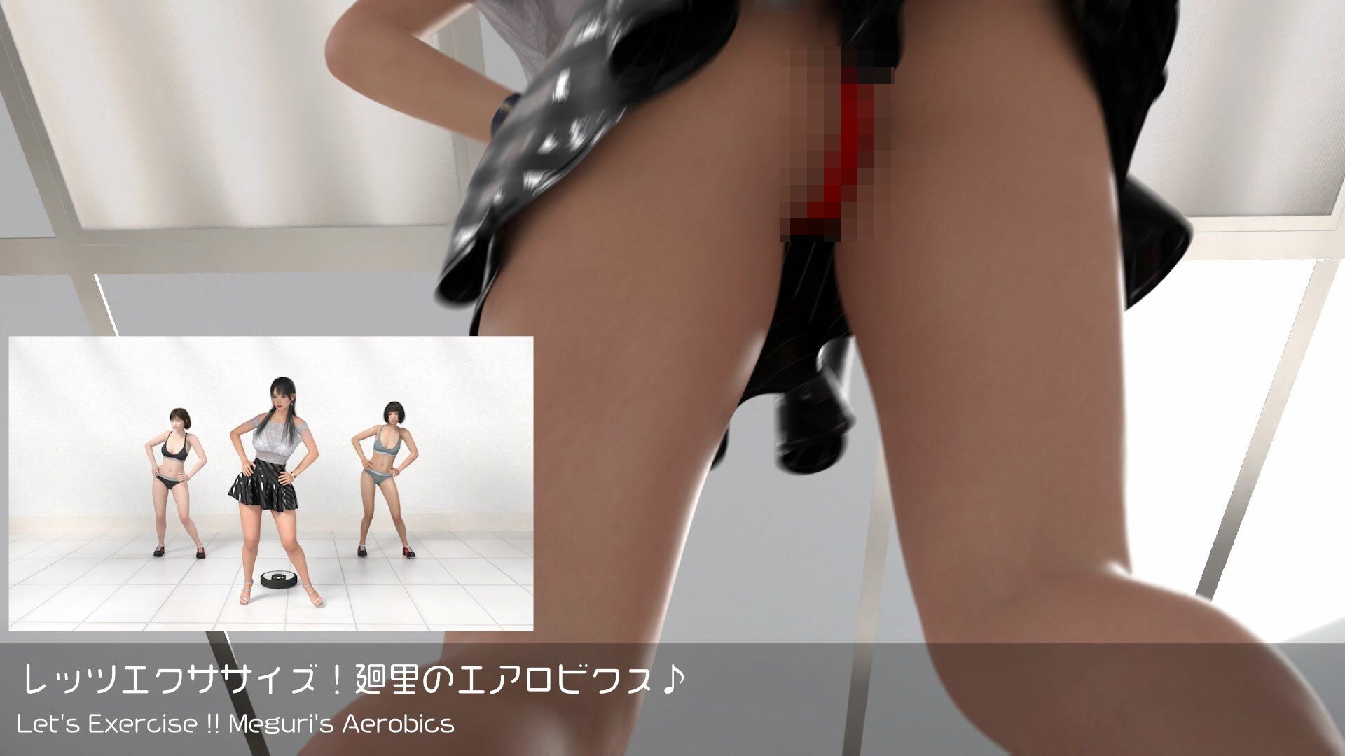 【△100】二階堂沙耶の変態ニュースジャパン＃020-J日本語版［台風接近！エアロビクスインストラクターが出社できずピンチヒッター！スケベ掃除ロボによる盗撮！PV03赤Tバック］ サンプル4ページ目