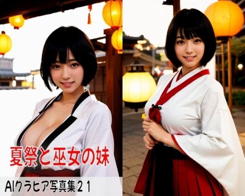 AIグラビア写真集21〜夏祭と巫女の妹〜 サンプル1ページ目