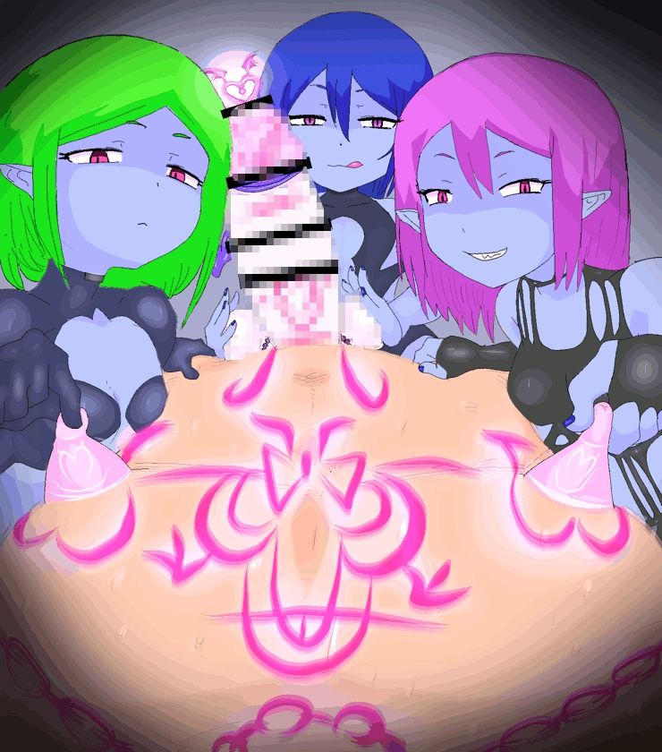 お尋ね者三淫魔に退魔師返り討ち敗北！恐るべき三点同時責めにザーメンタンク化マゾイキ本気絶頂！ サンプル1ページ目