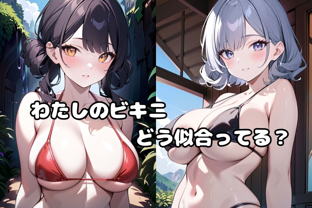 三角ビキニの美少女の超柔らかそうなおっぱい サンプル2ページ目