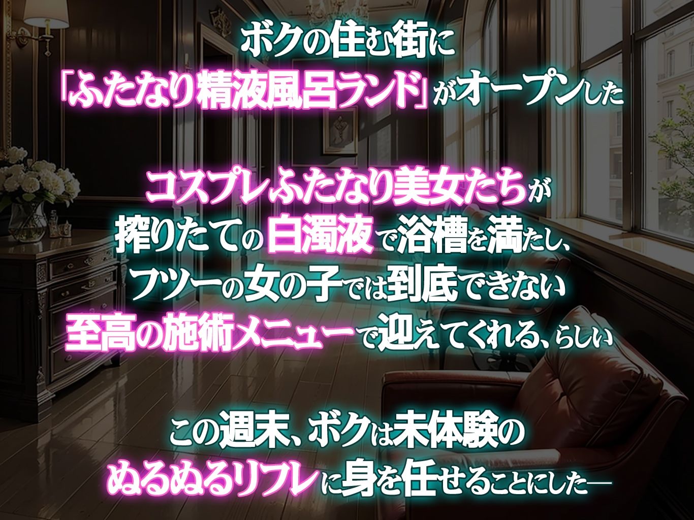 ふたなり精液風呂めぐり サンプル1ページ目