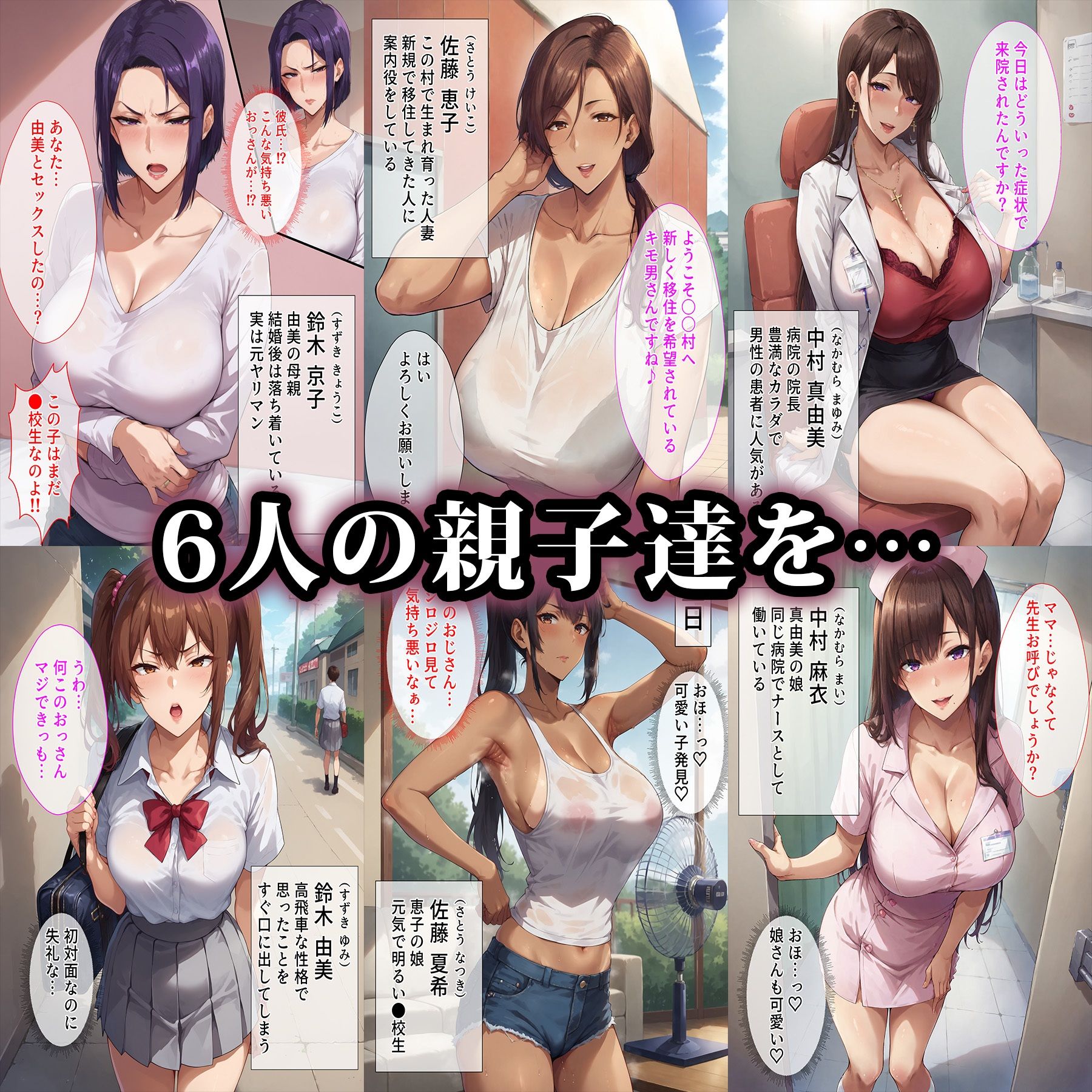 催●おじさんに支配された女達〜親子丼編 サンプル1ページ目