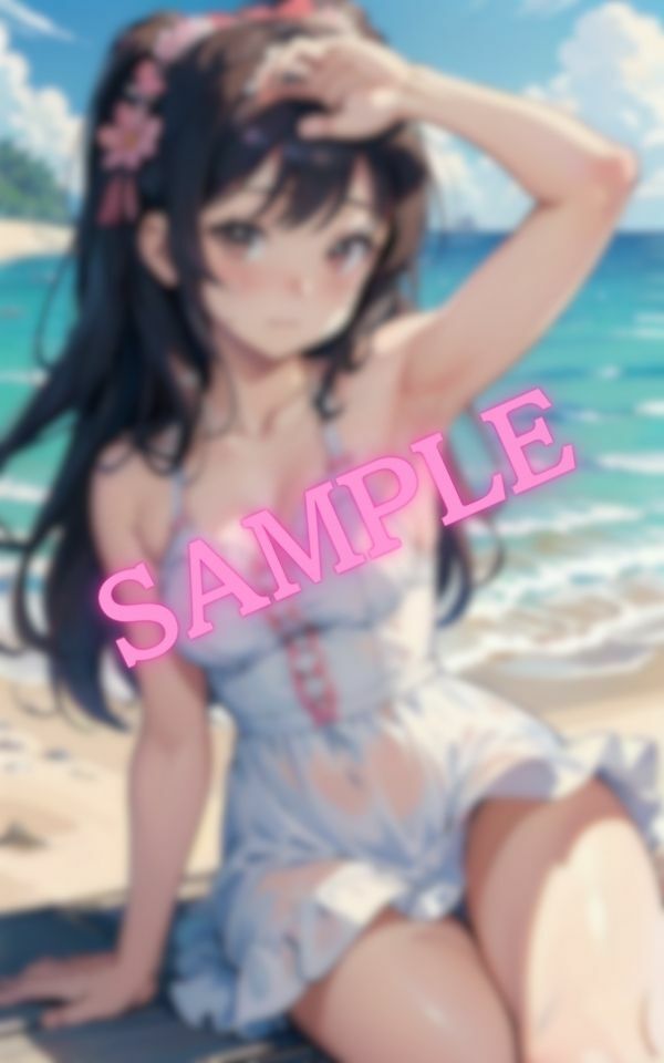 スカートの中がチラリ…？大好きな彼女とのビーチデート サンプル3ページ目