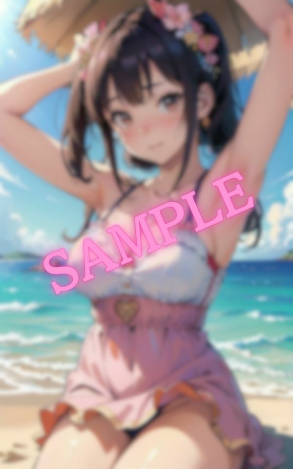 スカートの中がチラリ…？大好きな彼女とのビーチデート サンプル4ページ目