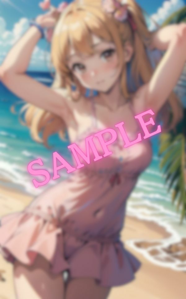 スカートの中がチラリ…？大好きな彼女とのビーチデート サンプル6ページ目