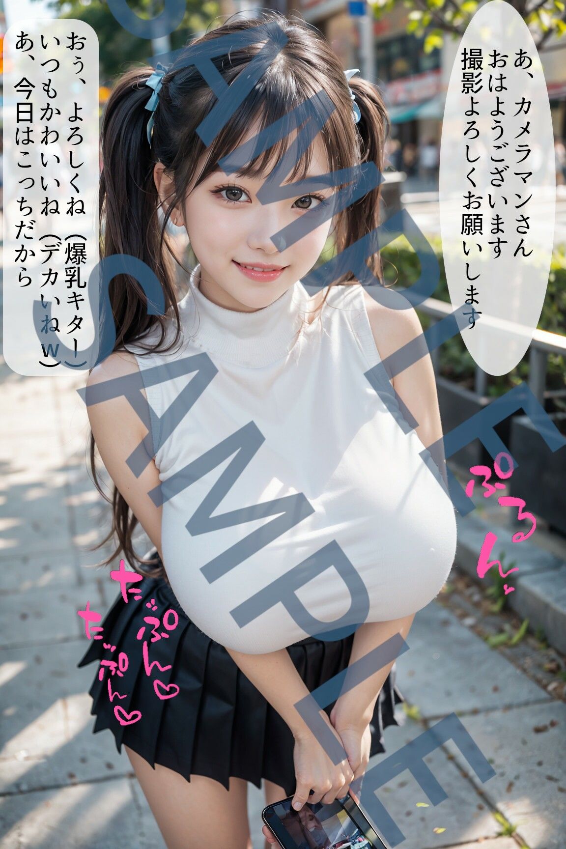 ハイレグブルマの撮影で尻穴をさらす爆乳美少女のブルマずらして無許可バック生ハメ、爆乳パイズリ大量顔射ぶっかけ サンプル1ページ目