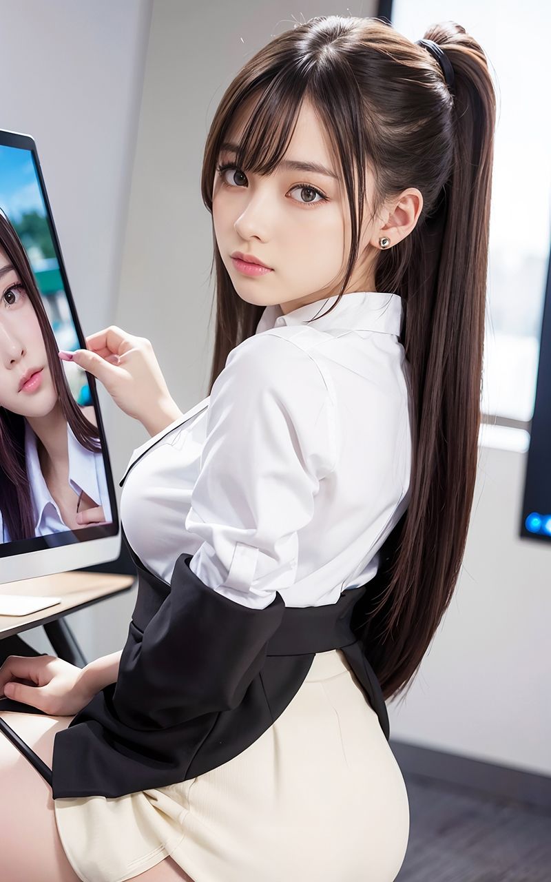 【AI写真集】働くOL写真集 サンプル4ページ目