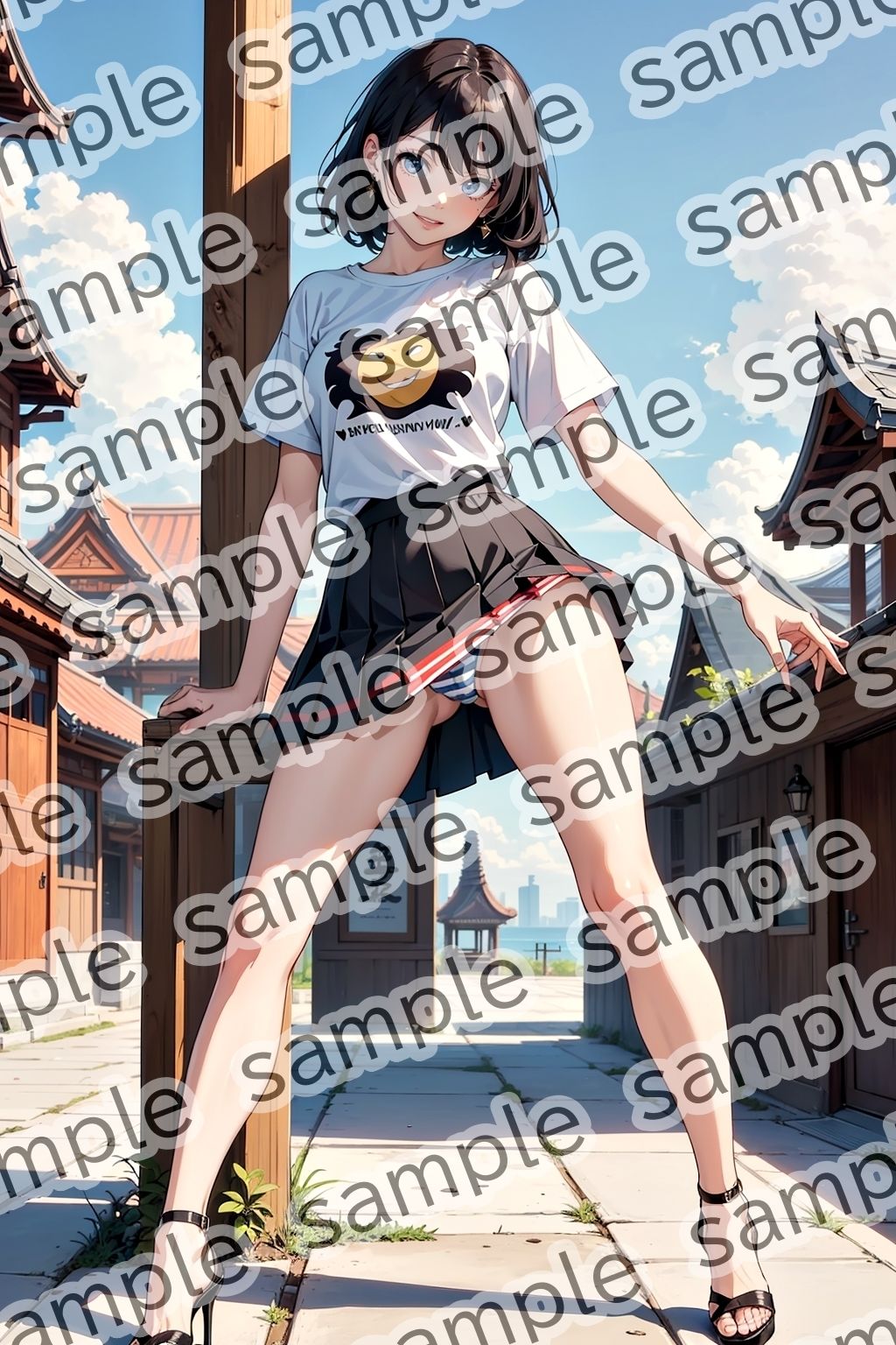 パンツを見せてくれるミニスカ女〜縞パン編〜 サンプル7ページ目