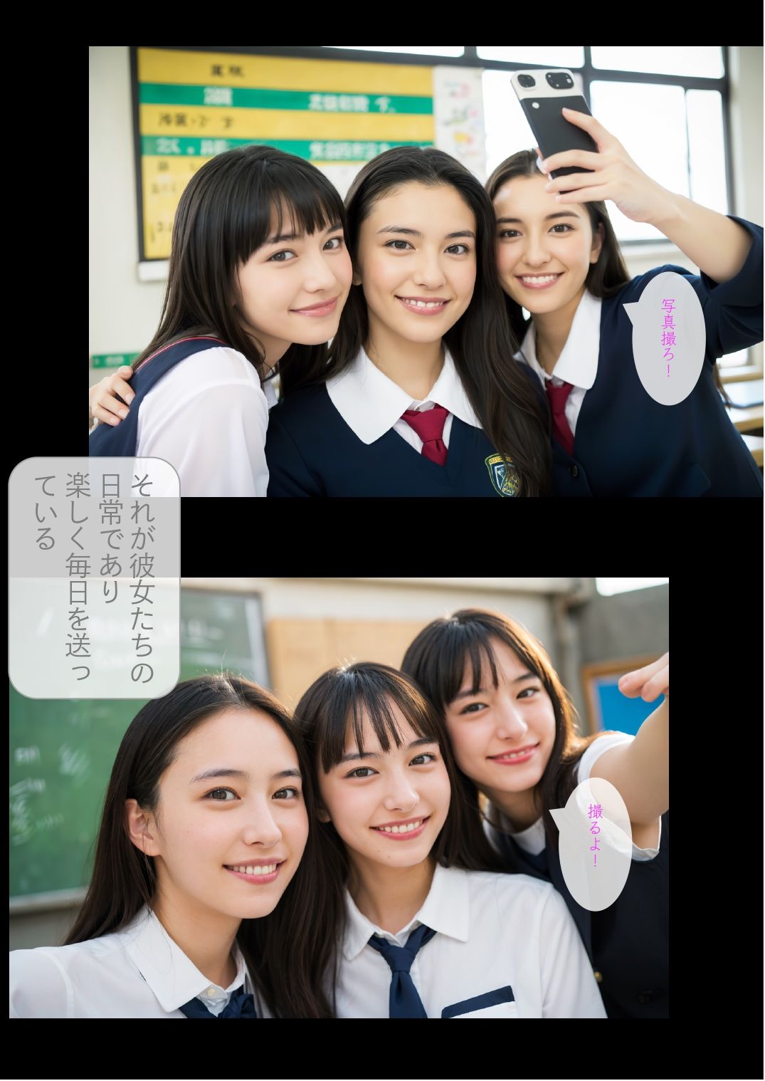［ストーリー＋大量画像］突然精子がどろっどろに降り注がれる日常「常にぶっかけ」学園生活 サンプル5ページ目