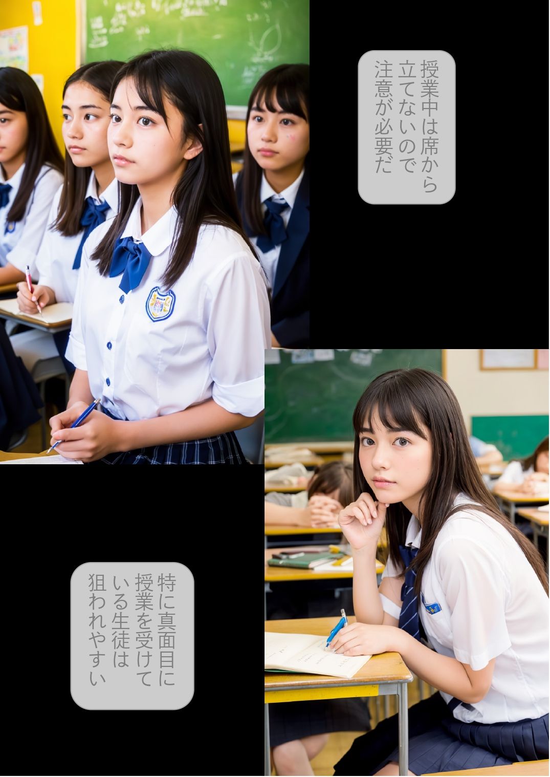 ［ストーリー＋大量画像］突然精子がどろっどろに降り注がれる日常「常にぶっかけ」学園生活 サンプル7ページ目