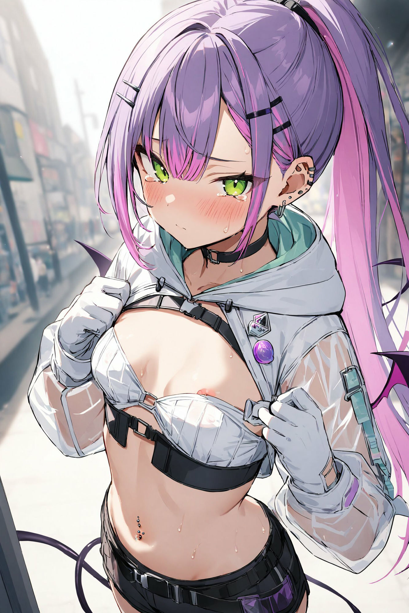 こっそりおっぱいを見せてくれる〜常闇トワ編〜 サンプル5ページ目