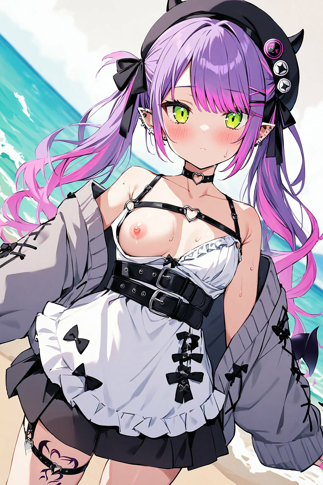 こっそりおっぱいを見せてくれる〜常闇トワ編〜 サンプル7ページ目