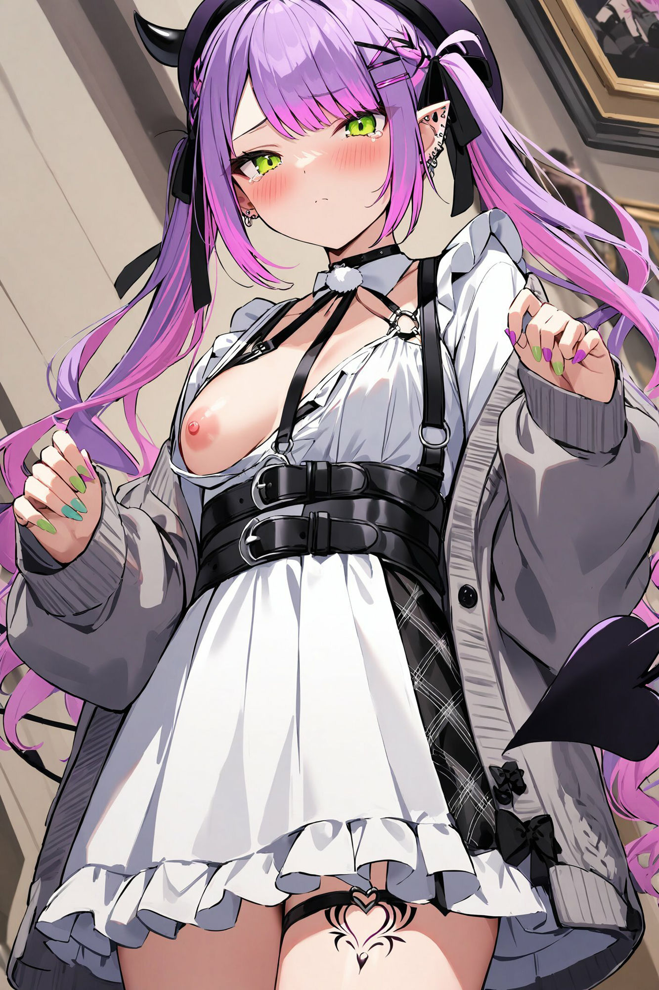 こっそりおっぱいを見せてくれる〜常闇トワ編〜 サンプル9ページ目