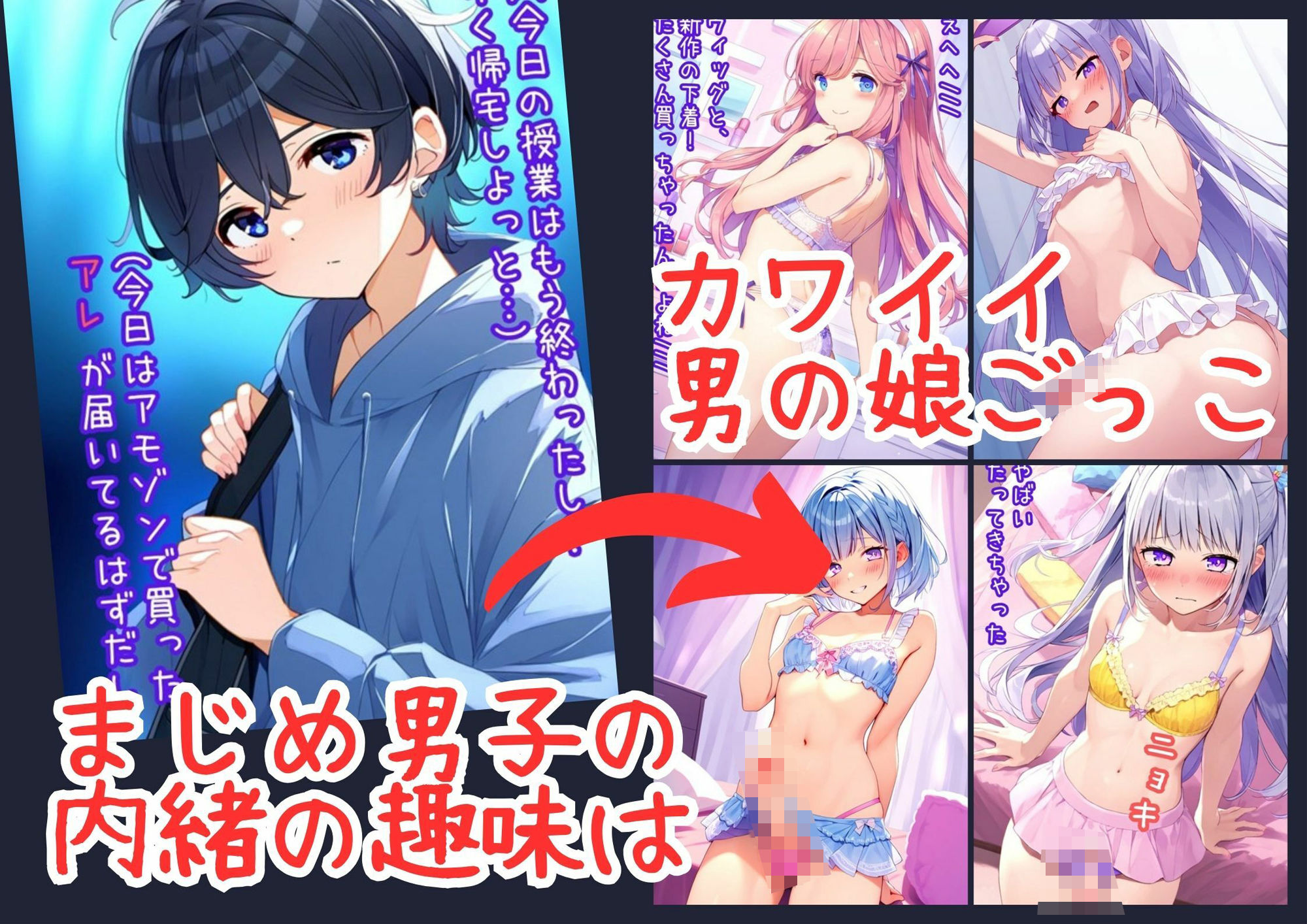 【TS女体化まじめ男子・セリフ付】キモおじさんに可愛がられ連続絶頂メス化・学園や風俗に紛れ込みビッチの花火を打ち上げる！500枚 サンプル1ページ目