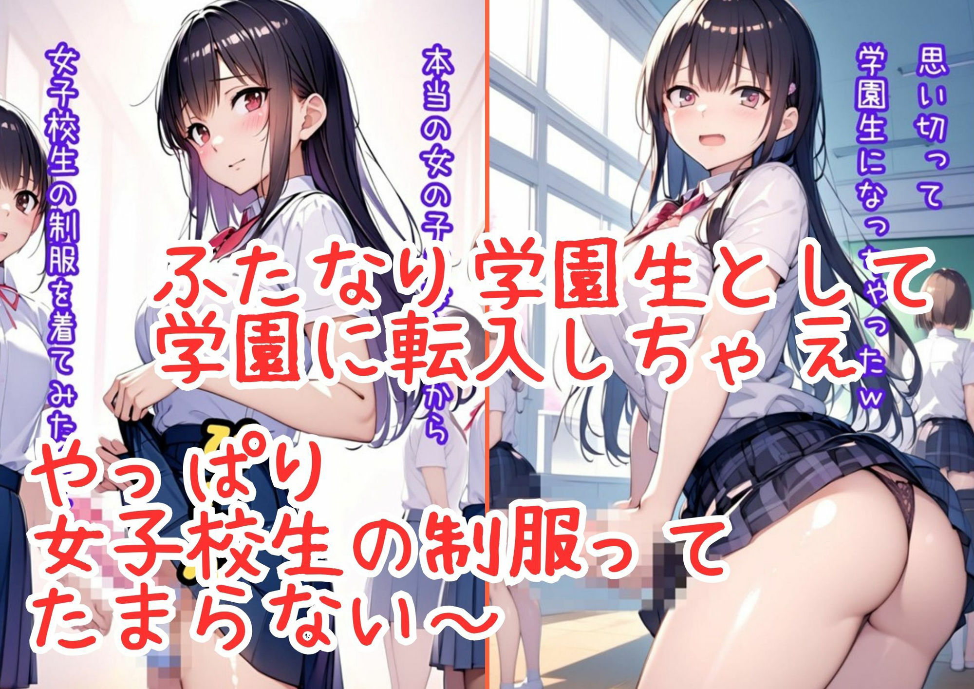 【TS女体化まじめ男子・セリフ付】キモおじさんに可愛がられ連続絶頂メス化・学園や風俗に紛れ込みビッチの花火を打ち上げる！500枚 サンプル6ページ目
