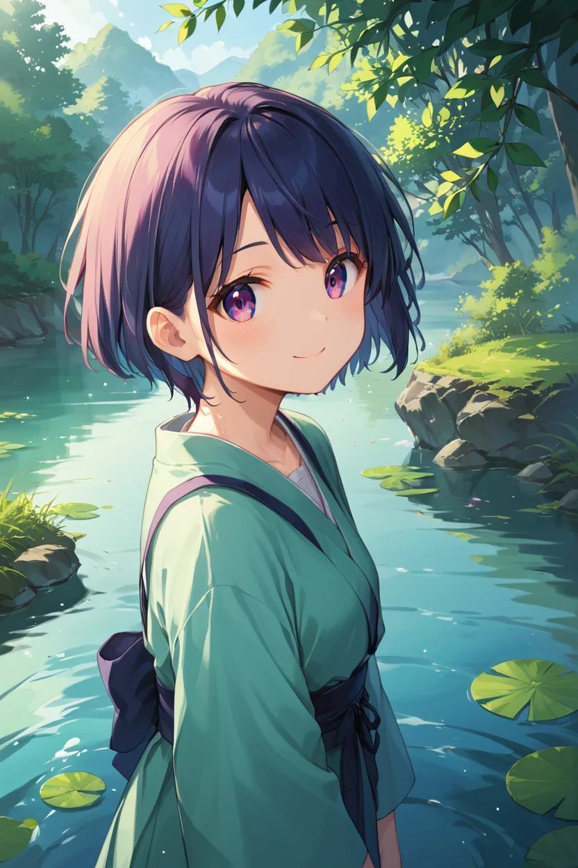 【CG集＋ストーリー動画】湖に旅行行ってたら撮影したくなったので着衣のまま入ってもらい… サンプル1ページ目