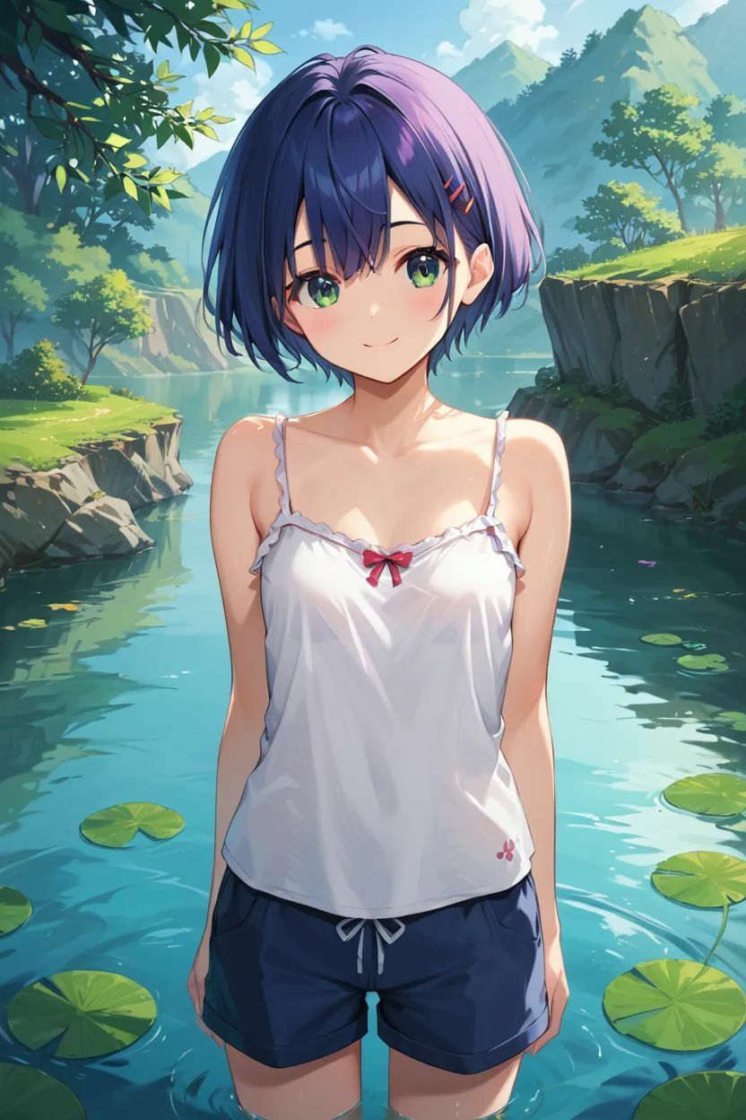 【CG集＋ストーリー動画】湖に旅行行ってたら撮影したくなったので着衣のまま入ってもらい… サンプル2ページ目