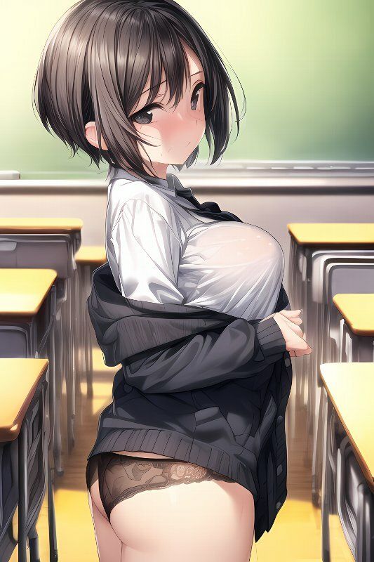 制服美少女 黒の下着はエロセクシー サンプル6ページ目