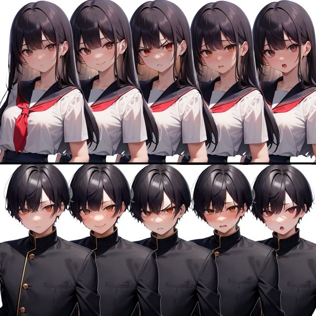 立ちキャラと背景のセット サンプル1ページ目