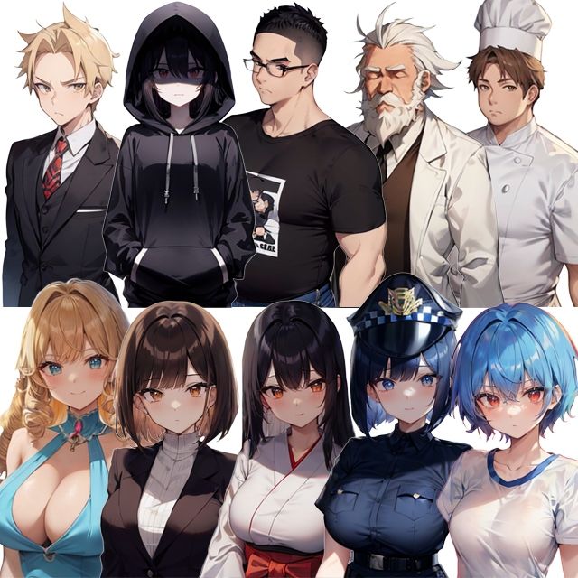 立ちキャラと背景のセット サンプル2ページ目