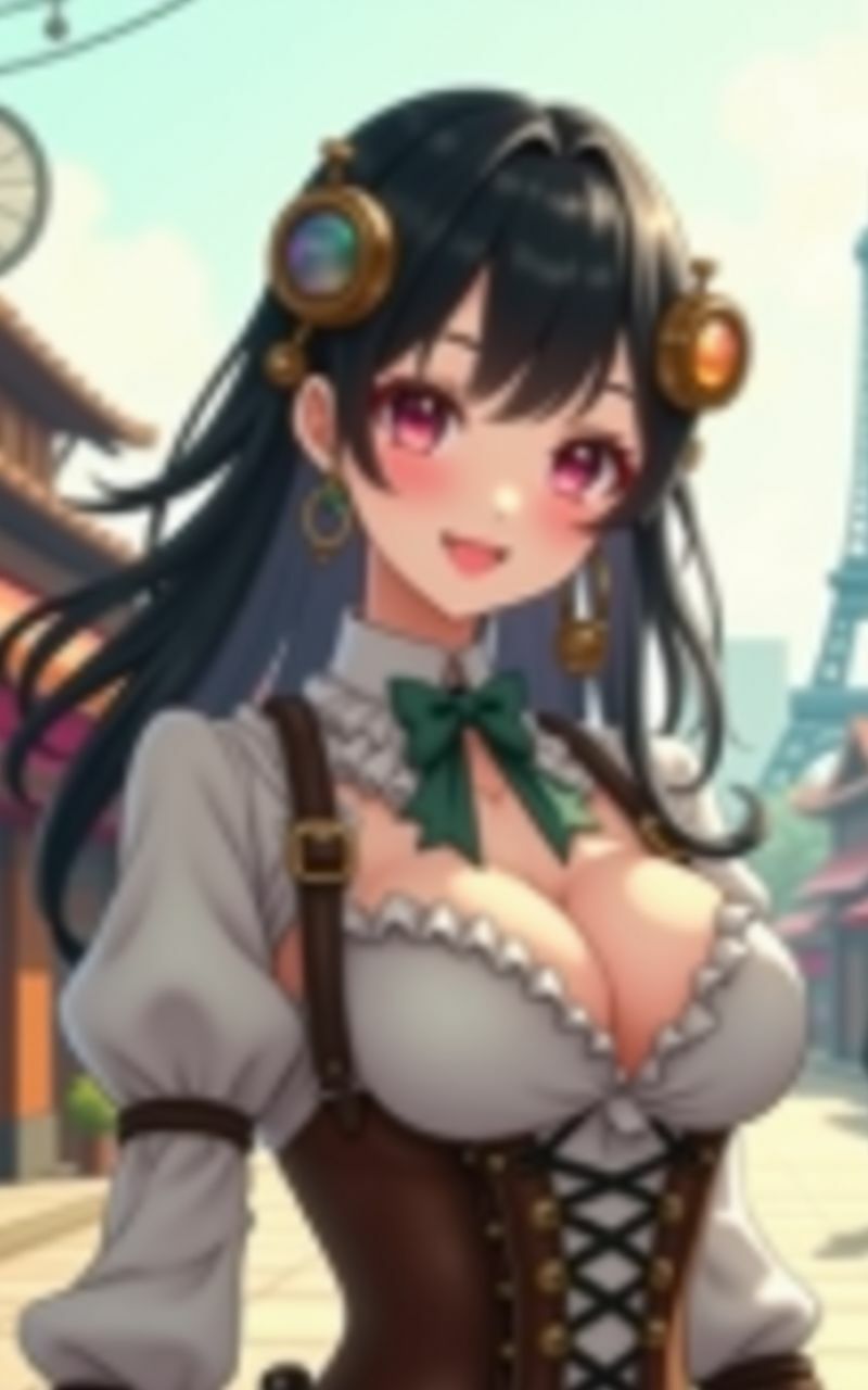 スチームパンク ギアとグリモワール 【AI美女イラスト集】 サンプル1ページ目