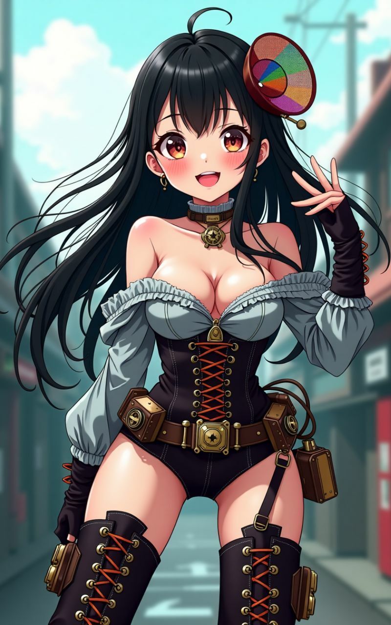 スチームパンク ギアとグリモワール 【AI美女イラスト集】 サンプル2ページ目