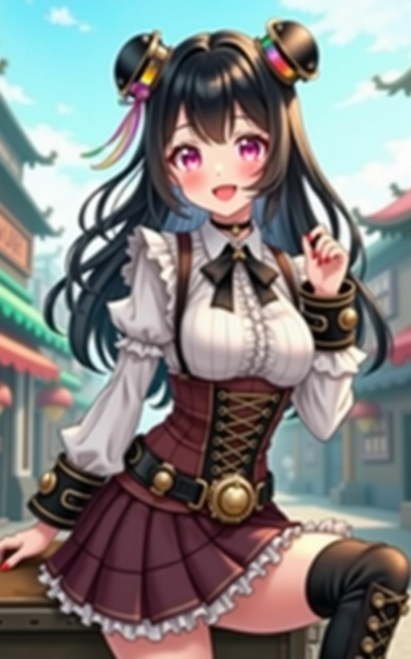 スチームパンク ギアとグリモワール 【AI美女イラスト集】 サンプル5ページ目