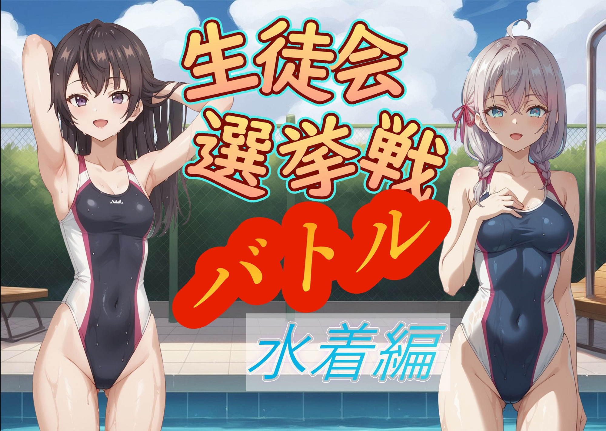 生徒会選挙戦バトル 水着編 サンプル1ページ目