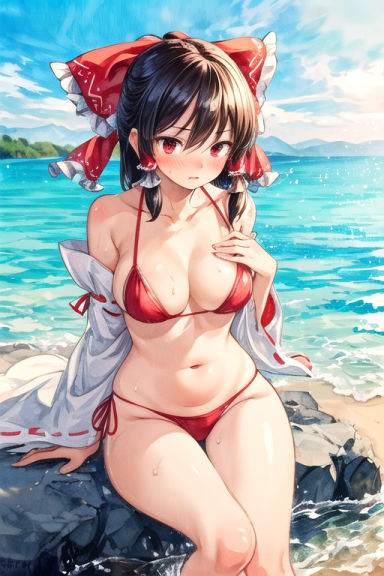 魔理沙は霊夢のえっちな写真を撮りたいようです。〜川編〜 サンプル5ページ目