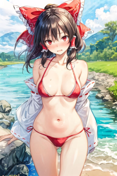 魔理沙は霊夢のえっちな写真を撮りたいようです。〜川編〜 サンプル6ページ目