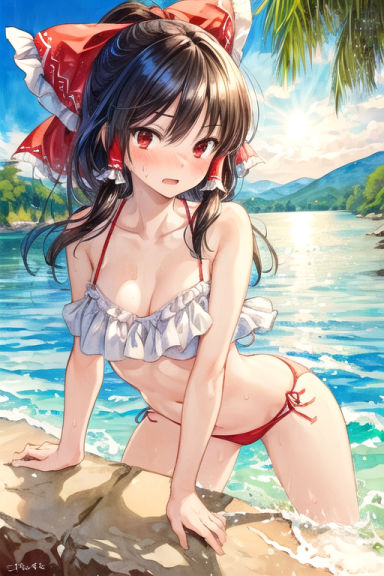魔理沙は霊夢のえっちな写真を撮りたいようです。〜川編〜 サンプル9ページ目