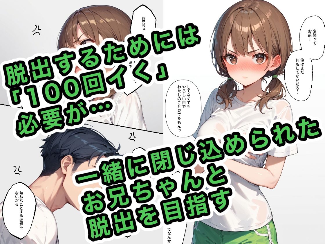 お兄ちゃんと100回イくまで出られない部屋に閉じ込められました サンプル2ページ目