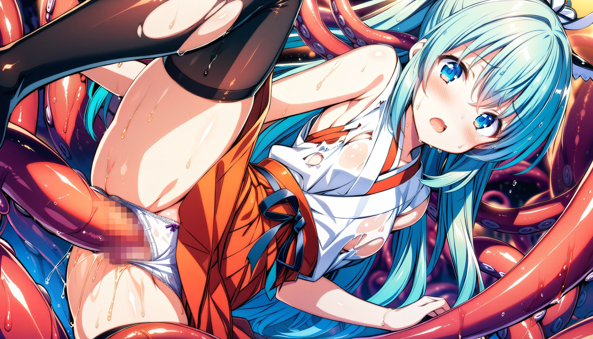 触手に囚われた少女達 〜巫女編〜 Vol.7 サンプル9ページ目