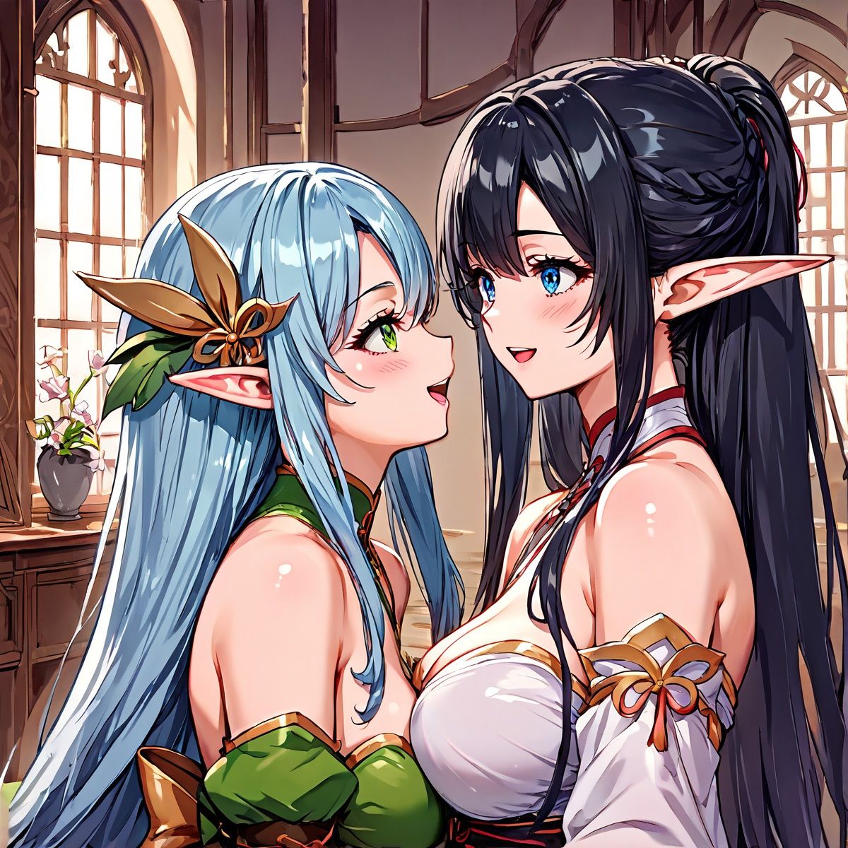 エルフだってイチャイチャしたい。百合編2 サンプル1ページ目