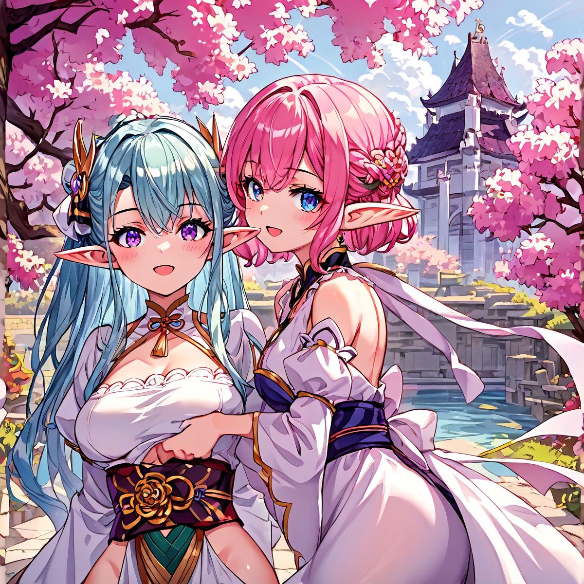 エルフだってイチャイチャしたい。百合編2 サンプル2ページ目
