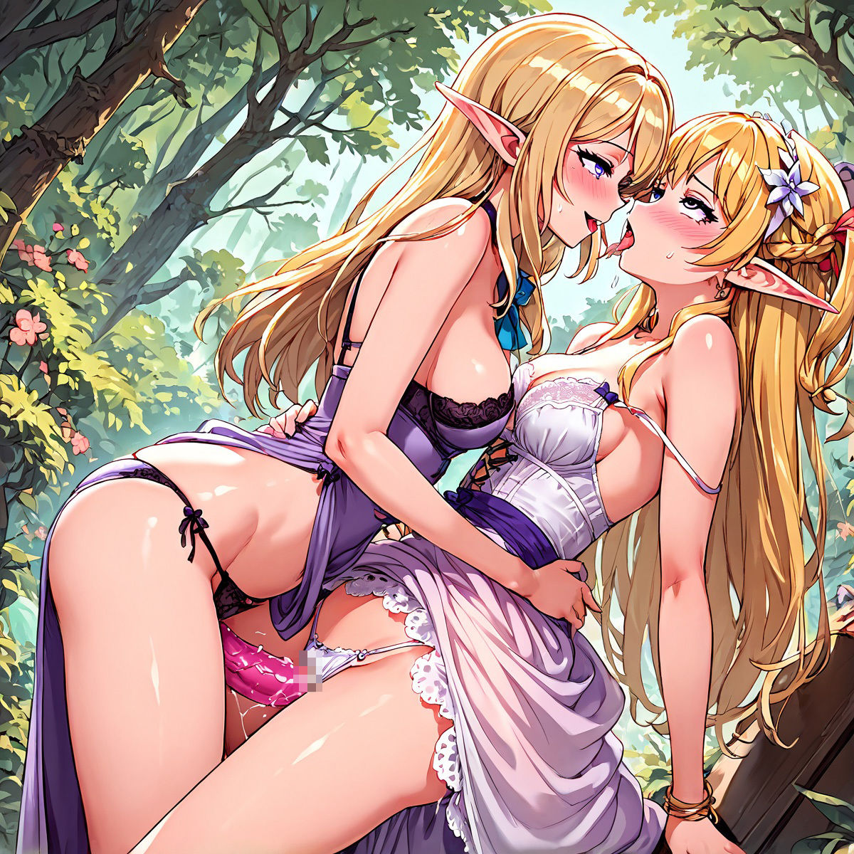 エルフだってイチャイチャしたい。百合編2 サンプル8ページ目