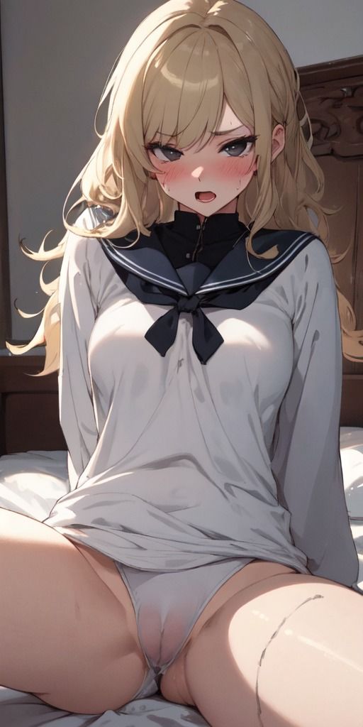 【187枚】金髪セーラー美少女のすじまんと中出し サンプル2ページ目